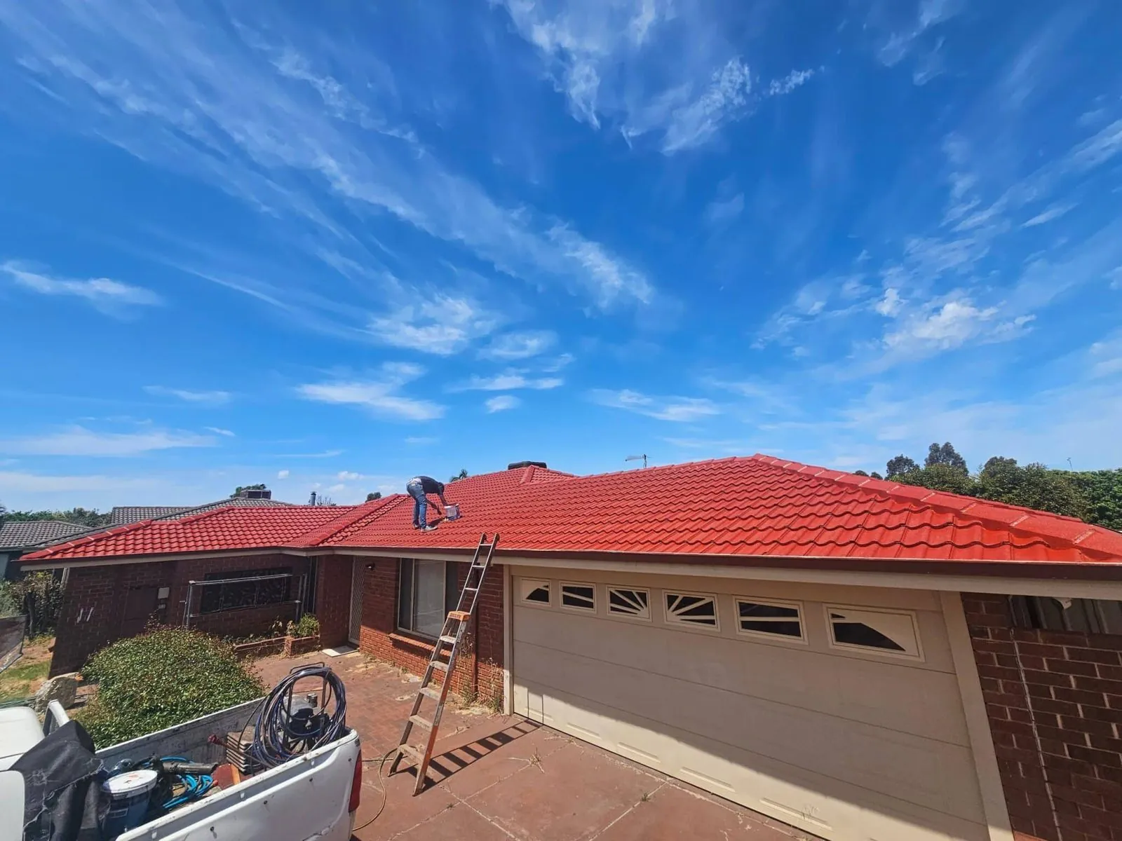 Completed roof clean, point and paint by Kili & Cousins