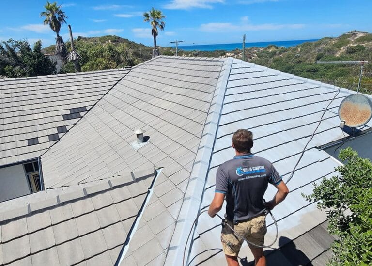 Roof being Painted in Perth Australia